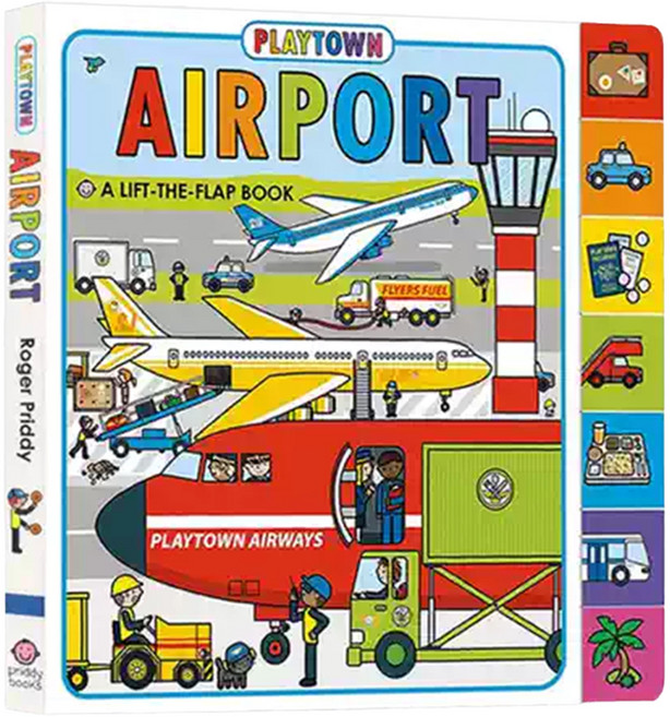 Priddy Books Playtown: Airport 翻翻書 Lift-the-Flap Book, 精裝