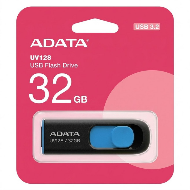 ADATA 威剛 USB隨身碟 UV128, 32GB, 1個