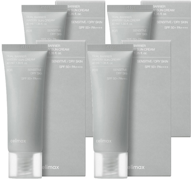 celimax 雙重防護水潤防曬霜 SPF50+ PA++++, 40ml, 4個