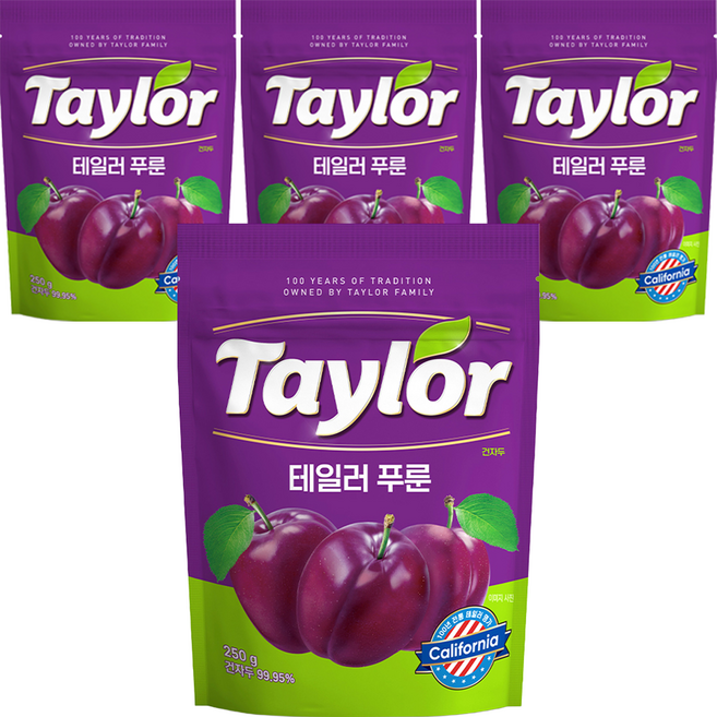 테일러 푸룬건자두, 250g, 4개