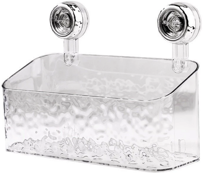 apex Innovation 輕奢波紋真空吸盤置物架 大號, 透明, 1個