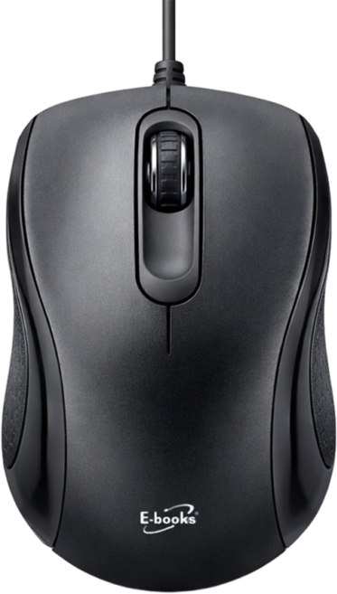 E-books M68 USB有線光學滑鼠, E-PCG245, 黑色