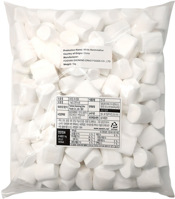 삼진 화이트 마시멜로, 1개, 1kg