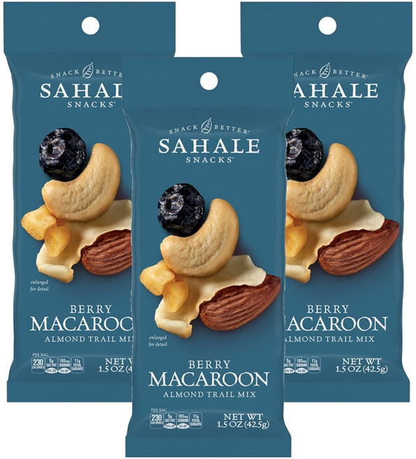 SAHALE SNACKS 藍莓馬卡龍杏仁, 42.5g, 3個