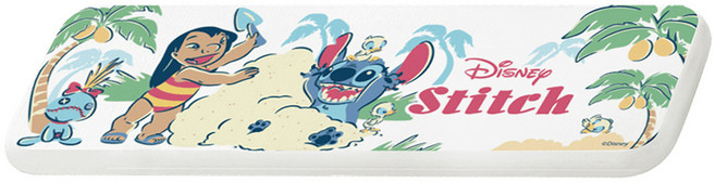 Disney 迪士尼 史迪奇系列 長條洗漱墊 24 x 8cm, 玩沙款 白色, 1個