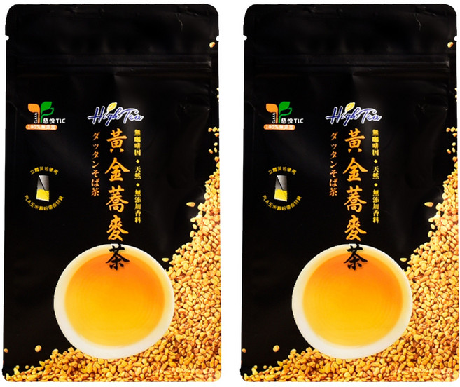 High Tea 伂橙 黃金蕎麥茶 台灣在地 無咖啡因 全年齡適用, 6g, 15包, 2袋