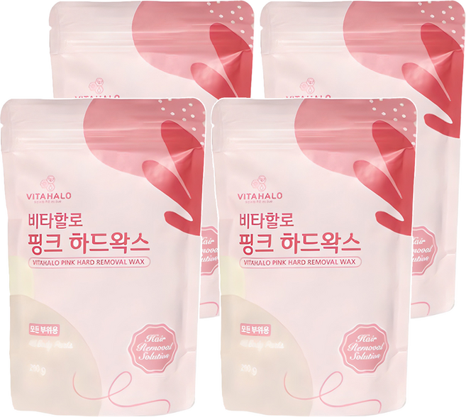 VITAHALO 粉紅除毛蠟豆 全身體部位適用, 200g, 4包