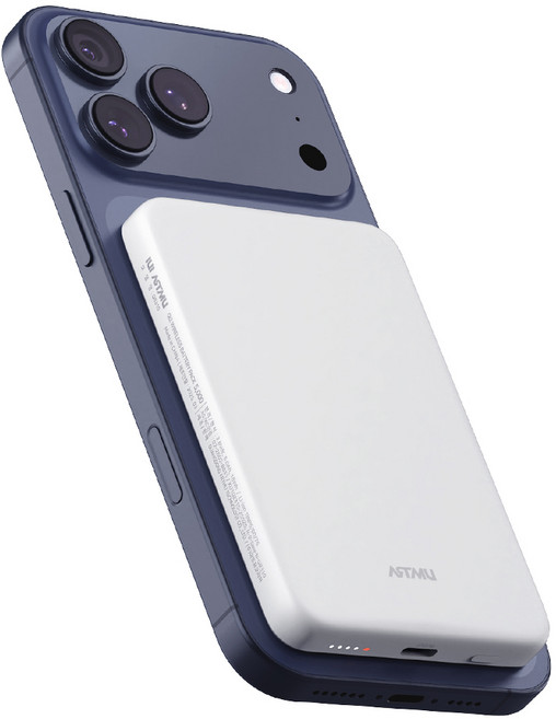 아트뮤 Qi2 15W 맥세이프 초슬림 고속 보조배터리 5000mAh, QB310, 화이트