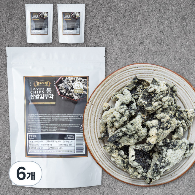 일품수제 통찹쌀 수제 김부각, 50g, 6개