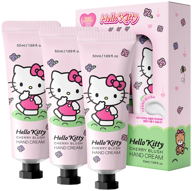 아텍스 헬로키티 핸드크림 체리블러쉬향, 50ml, 3개 - 쿠팡