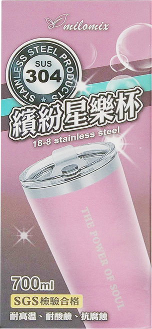 milomix 美樂美事 304 繽紛星樂杯 20.3 x 8.8cm, 顏色隨機, 700ml, 1個