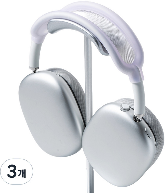 누아트 에어팟 호환 헤드 실리콘 커버, 에어팟 맥스 / 맥스2, 퍼플, 3개