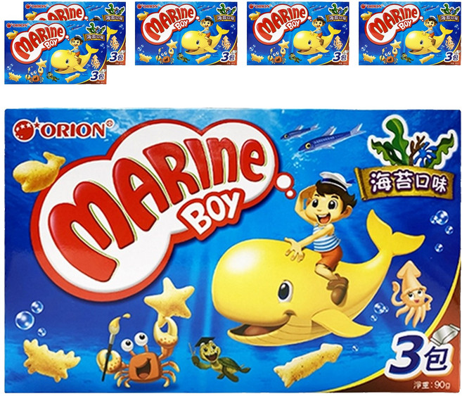 ORION 好麗友 好多魚餅乾 海苔口味, 90g, 6盒