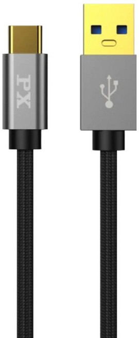 PX 大通 USB 3.1 GEN1 C to A 超高速充電傳輸線 支援45W 全支援快充格式 2M, 黑色, 1條