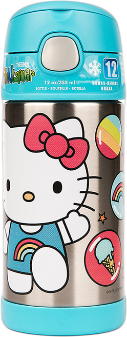 THERMOS 膳魔師 凱蒂貓保溫瓶, 藍色, 355ml, 1個