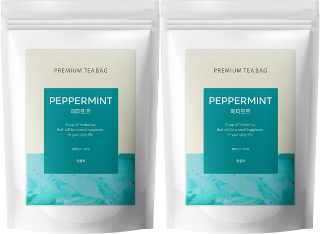 유리아 페퍼민트 삼각티백, 1.2g, 100개입, 2개