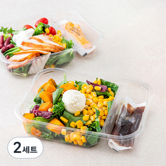 스윗밸런스 멕시칸 치킨 샐러드 210g + 단호박 리코타 심플 샐러드 165g 세트, 375g, 2세트
