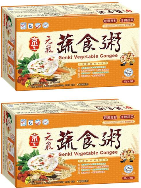 京工 純素 元氣蔬食粥, 256g, 2盒