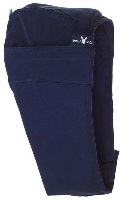 WALLABOO 經典單色款 100%純棉嬰兒背巾, 深海藍