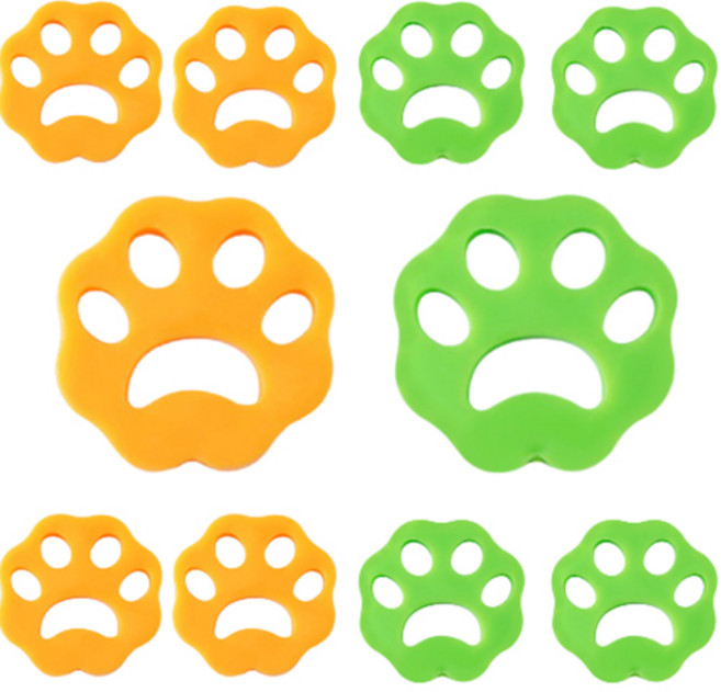 하이제이비 먼지 실리콘 만능흡착 털 제거 세탁볼 그린 + 옐로우 세트, 5세트