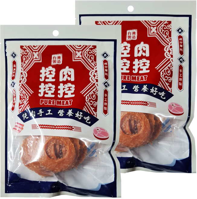 控肉控控 寵物肉乾 純肉手工營養好吃 寵物零食, 蜜汁甜甜圈, 80g, 2包