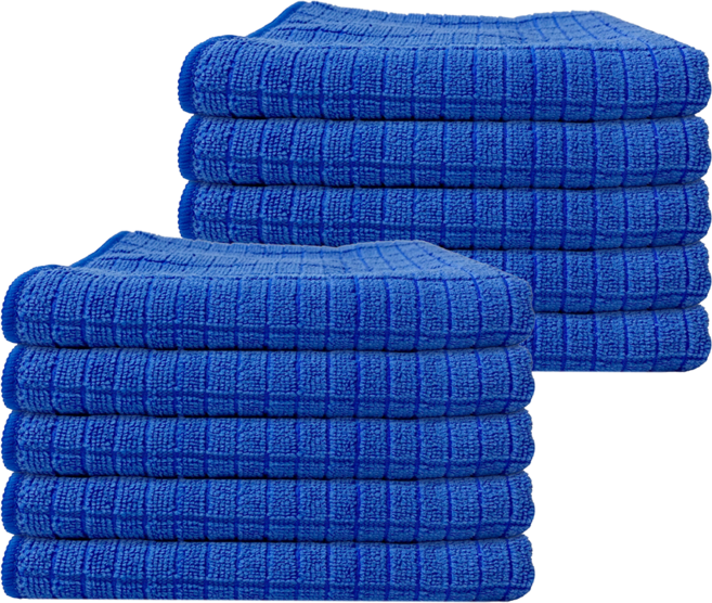 월드크린 고급 극세사 바둑 행주 블루, 10개