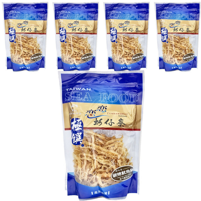 極饌 炭烤魷魚絲, 5包, 120g