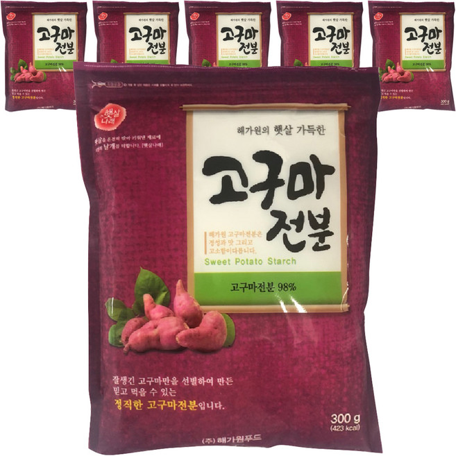 해가원 고구마전분, 300g, 6개