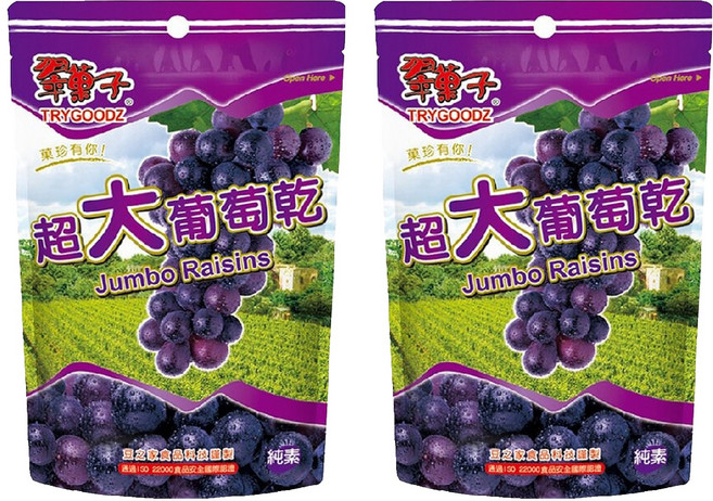 TRYGOODZ 翠菓子 豆之家 超大葡萄乾鮮果乾, 280g, 2包