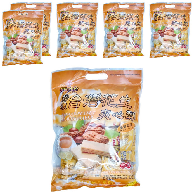 明奇 特濃花生夾心酥, 400g, 6袋