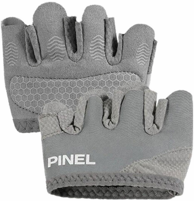 피넬 굳은살 방지 헬스 그립 반장갑 양손착용 세트, 그레이, 1세트