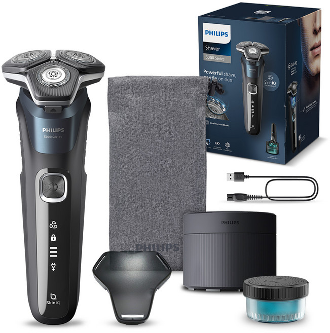필립스 SkinIQ 5000 시리즈 전기면도기, S5889/73, 일렉트릭 블루