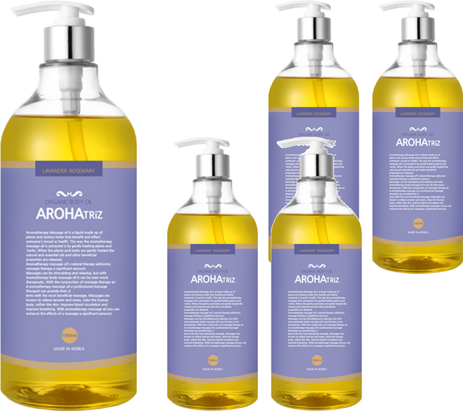 AROHATRiZ 身體香氛保濕精油 Lavander Rosemary, 1L, 5瓶