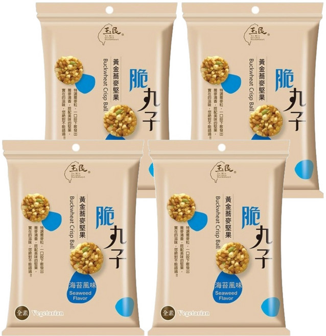 玉民 黃金蕎麥堅果脆丸子, 45g, 4包