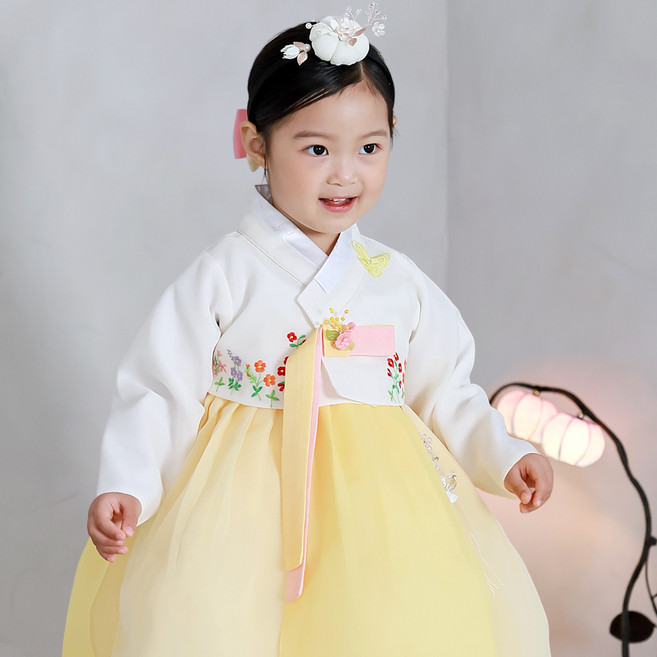 하랑한복 여아용 샤인랑 한복 세트