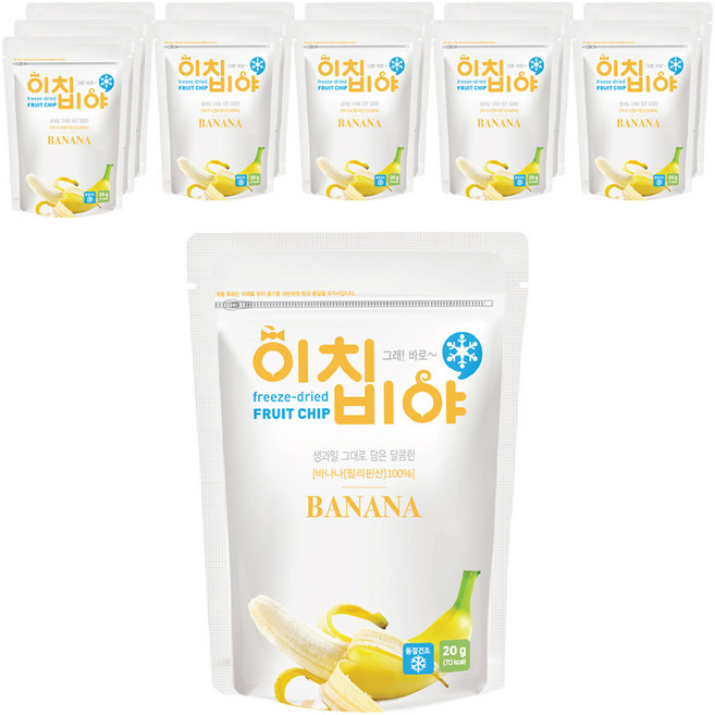 이치비야 동결건조 과일칩 바나나, 20g, 12개