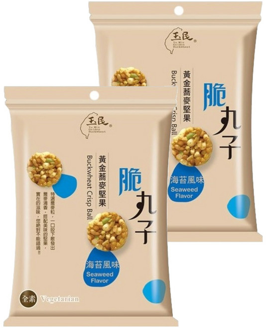 玉民 黃金蕎麥堅果脆丸子, 45g, 2包