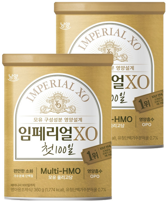 임페리얼XO 첫 100일 분유, 360g, 1개입, 2개