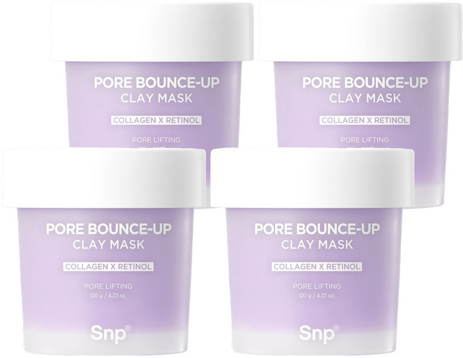 에스엔피 모공 탄탄 클레이 마스크 120g, 1개입, 4개