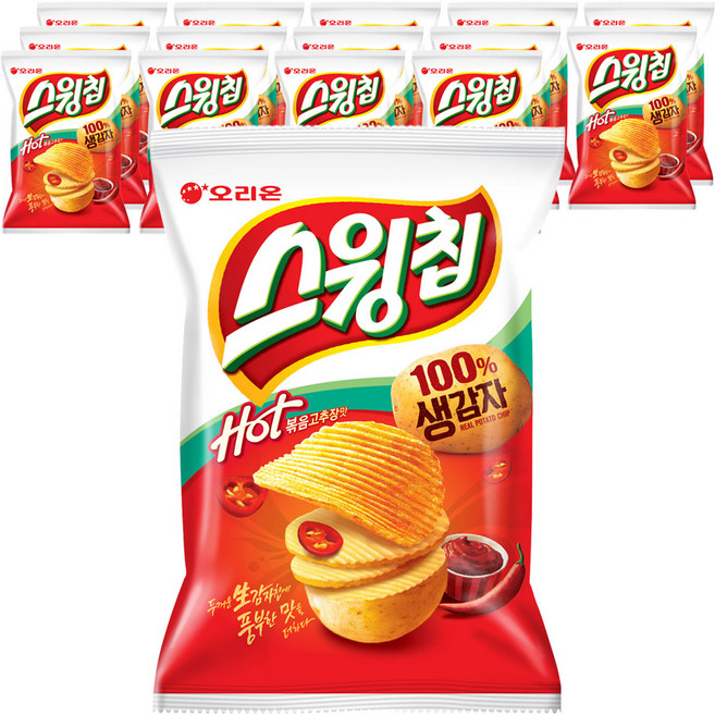 ORION 好麗友 Swing Chip 炒辣椒醬味, 60g, 15個