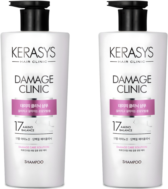 케라시스 데미지 클리닉 단백질 샴푸, 600ml, 2개