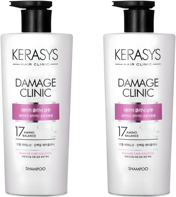 케라시스 데미지 클리닉 단백질 샴푸, 600ml, 2개 - 쿠팡