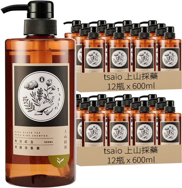 tsaio 上山採藥 修護洗髮露 魚池紅玉, 24瓶, 600ml
