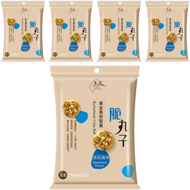 玉民 黃金蕎麥堅果脆丸子, 45g, 5包