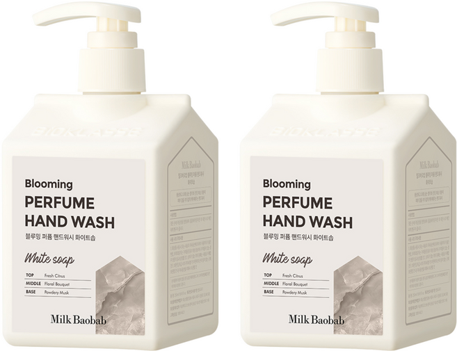 밀크바오밥 블루밍 퍼퓸 핸드워시 화이트솝, 250ml, 2개