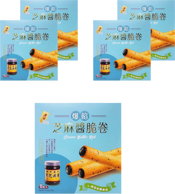 新竹福源 爆餡芝麻醬脆卷, 120g, 5盒
