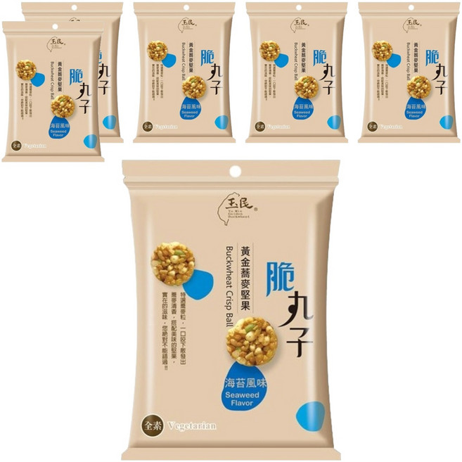 玉民 黃金蕎麥堅果脆丸子, 45g, 6包