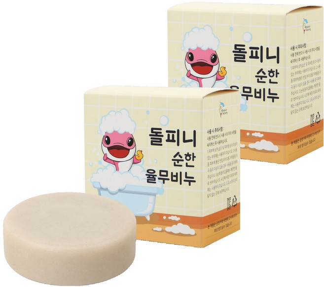 돌피니 순한 율무비누, 100g, 2개