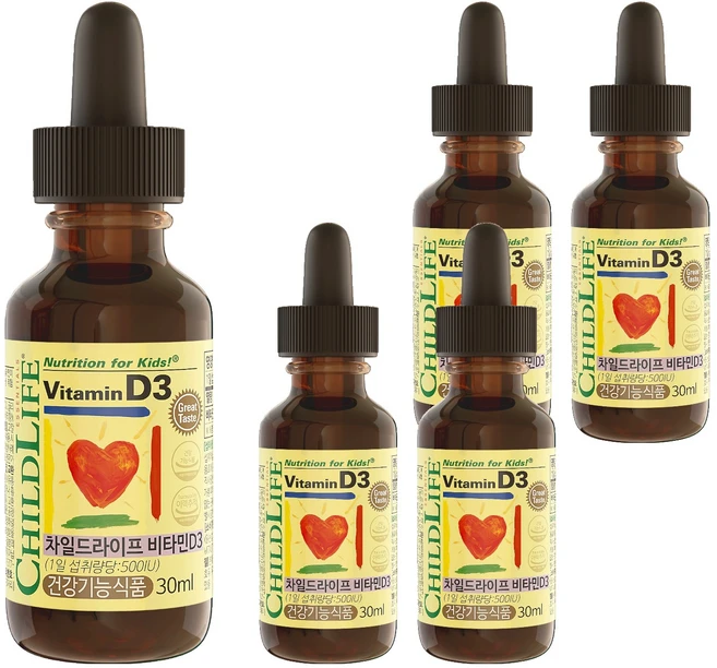 차일드라이프 비타민 D3 베리맛, 30ml, 5개 - 쿠팡