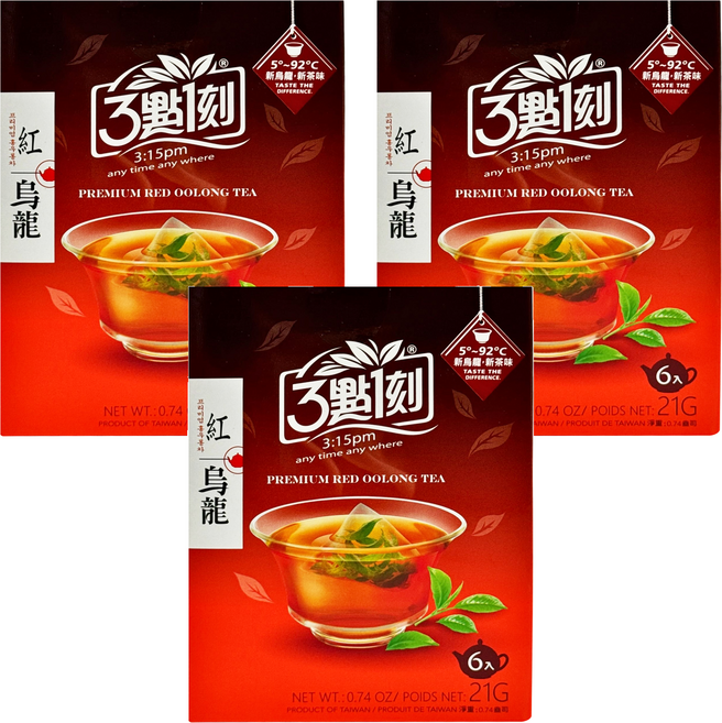 3點1刻 紅烏龍茶, 3.5g, 6包, 3盒
